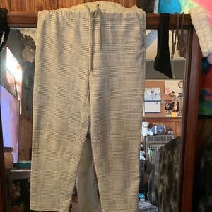 Womens Gray Checkered Pants
